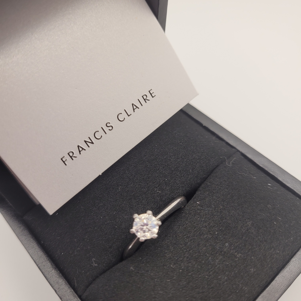 Silver Solitaire Ring - image 2